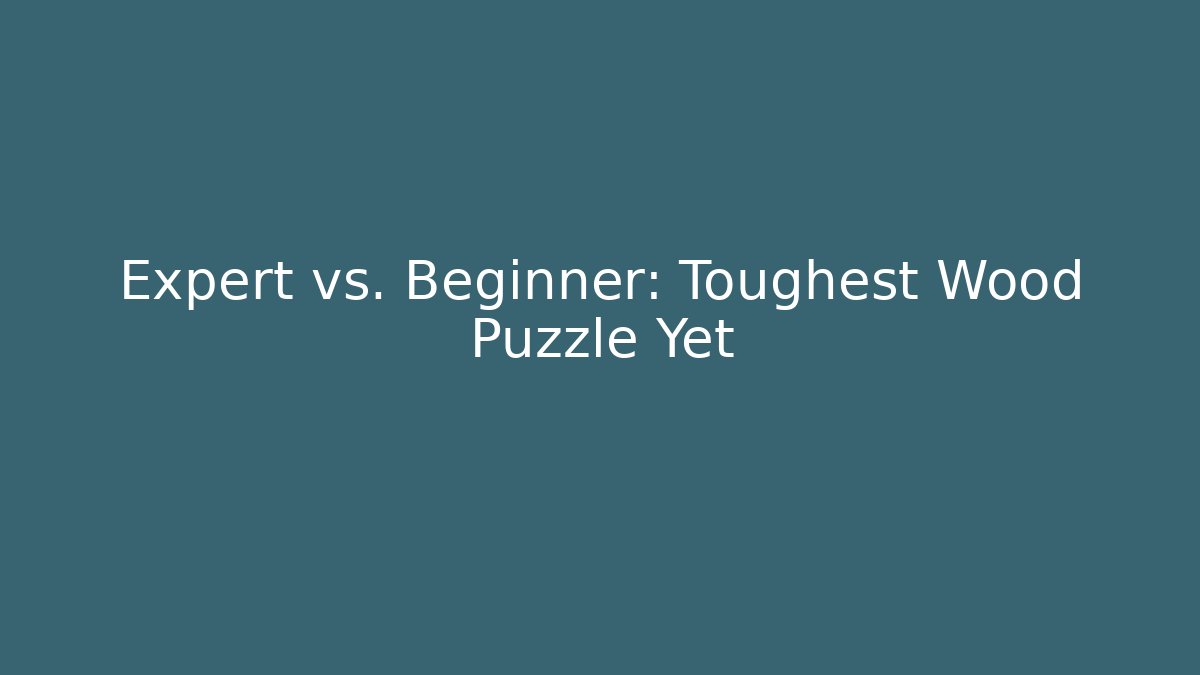 Expert vs. Beginner: Toughest Wood Puzzle Yet