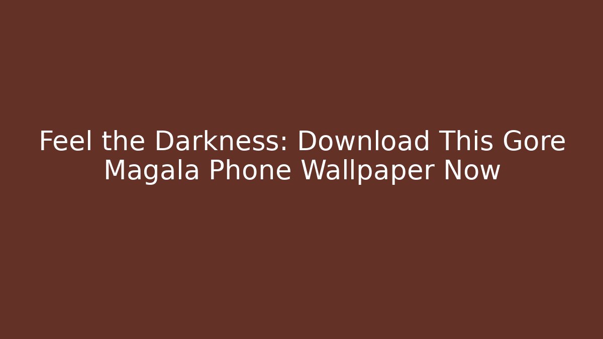 Feel the Darkness: Download This Gore Magala Phone Wallpaper Now