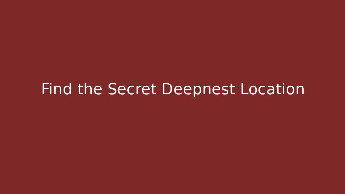 Find the Secret Deepnest Location - Critter Realm