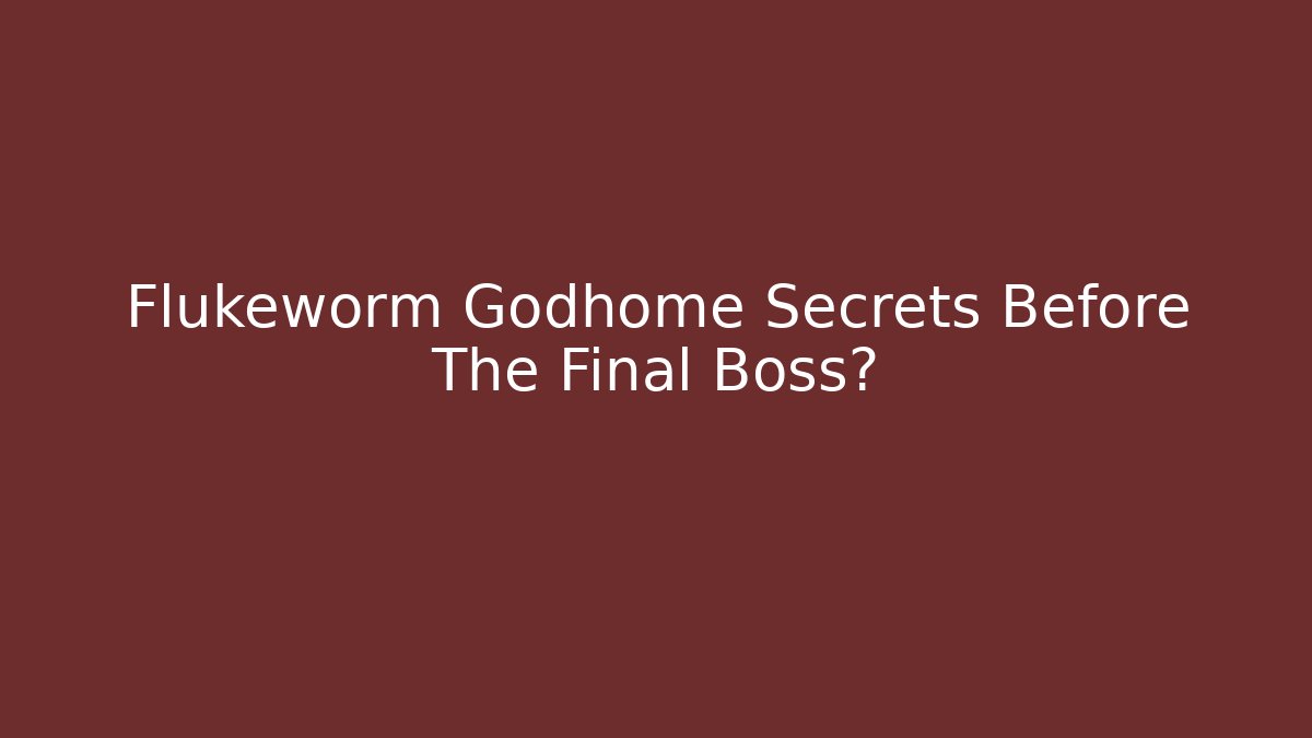 Flukeworm Godhome Secrets Before The Final Boss?