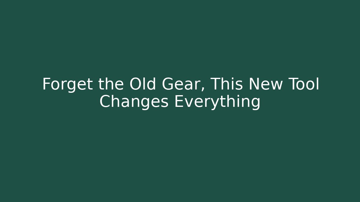 Forget the Old Gear, This New Tool Changes Everything - Critter Realm