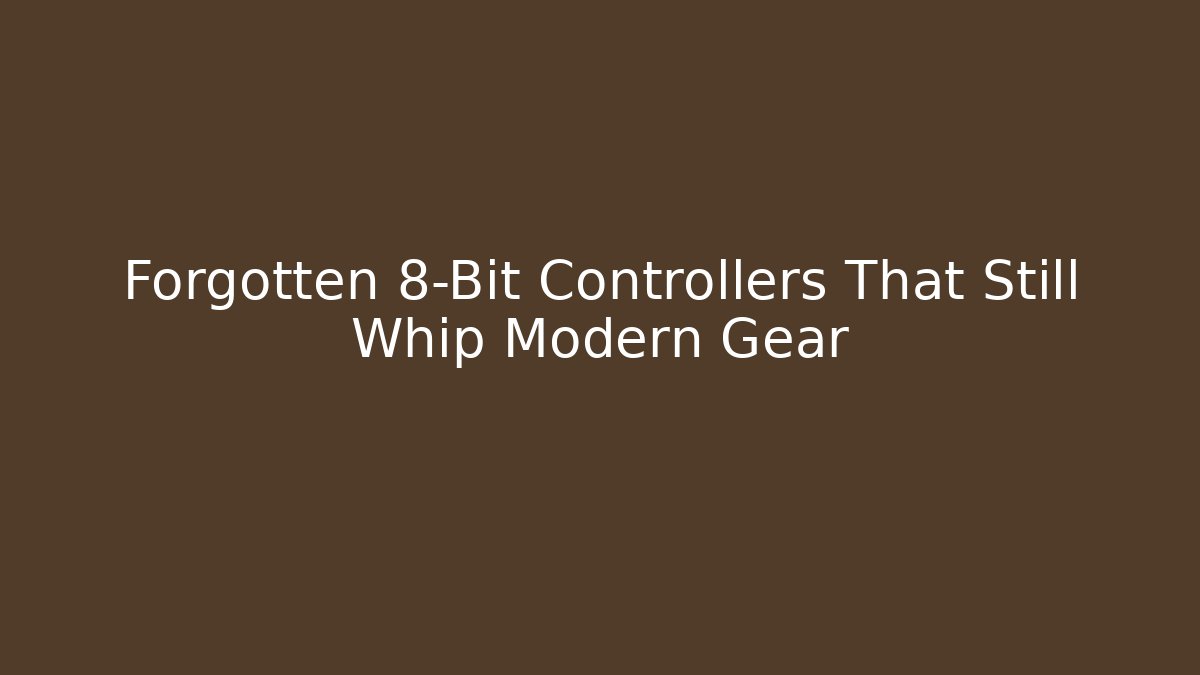 Forgotten 8-Bit Controllers That Still Whip Modern Gear
