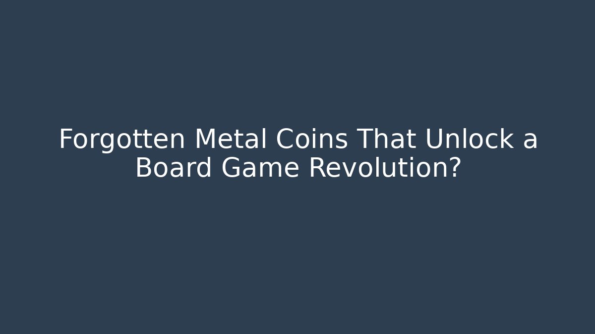 Forgotten Metal Coins That Unlock a Board Game Revolution?