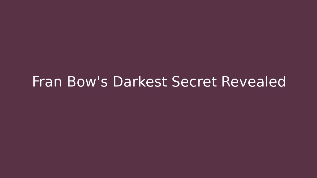 Fran Bow's Darkest Secret Revealed