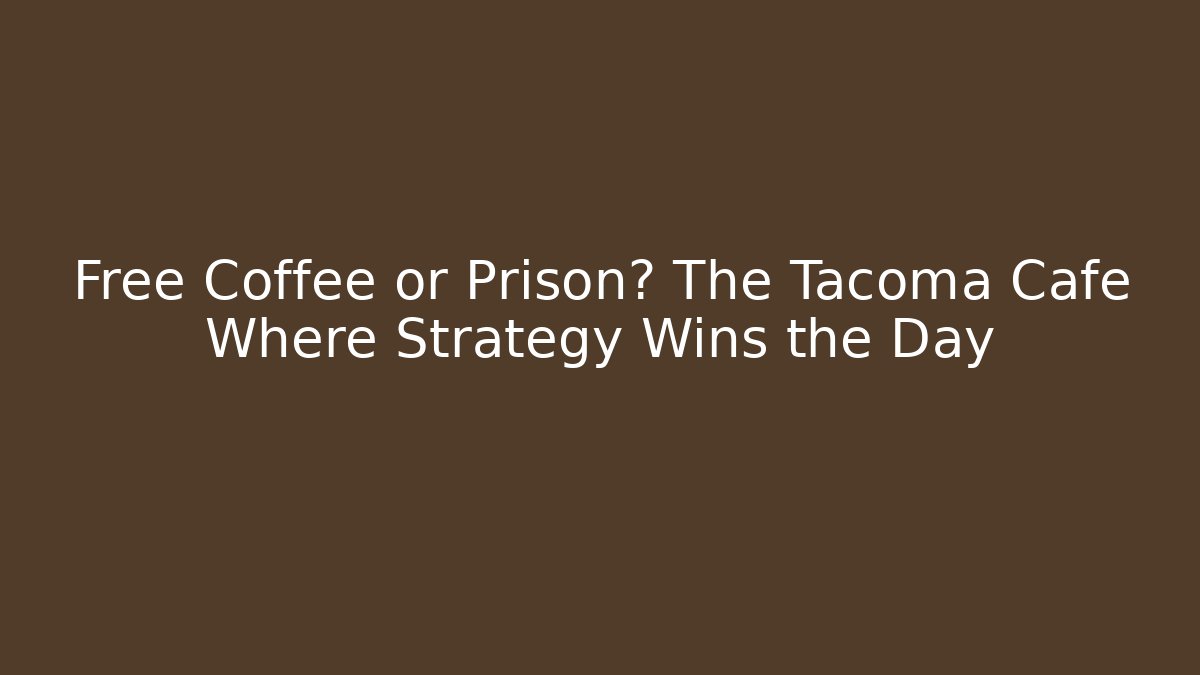 Free Coffee or Prison? The Tacoma Cafe Where Strategy Wins the Day
