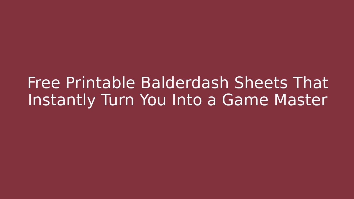 Free Printable Balderdash Sheets That Instantly Turn You Into a Game Master