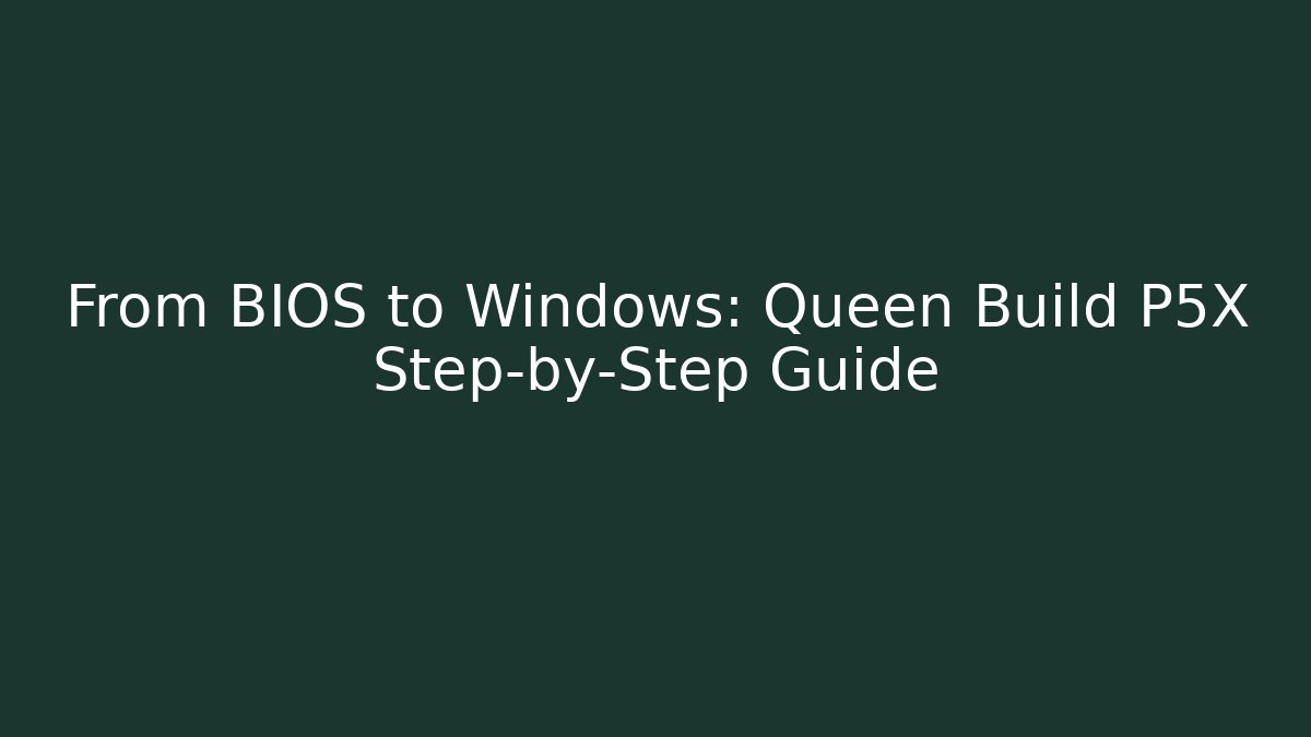 From BIOS to Windows: Queen Build P5X Step-by-Step Guide - Critter Realm