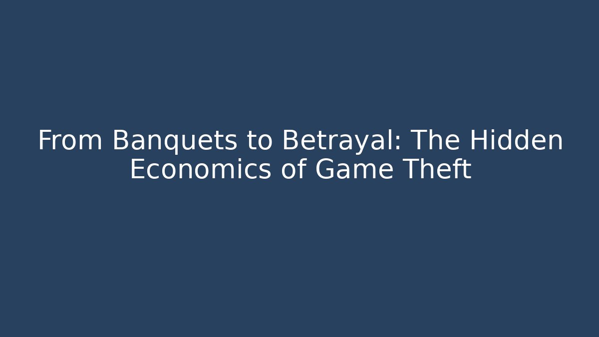 From Banquets to Betrayal: The Hidden Economics of Game Theft