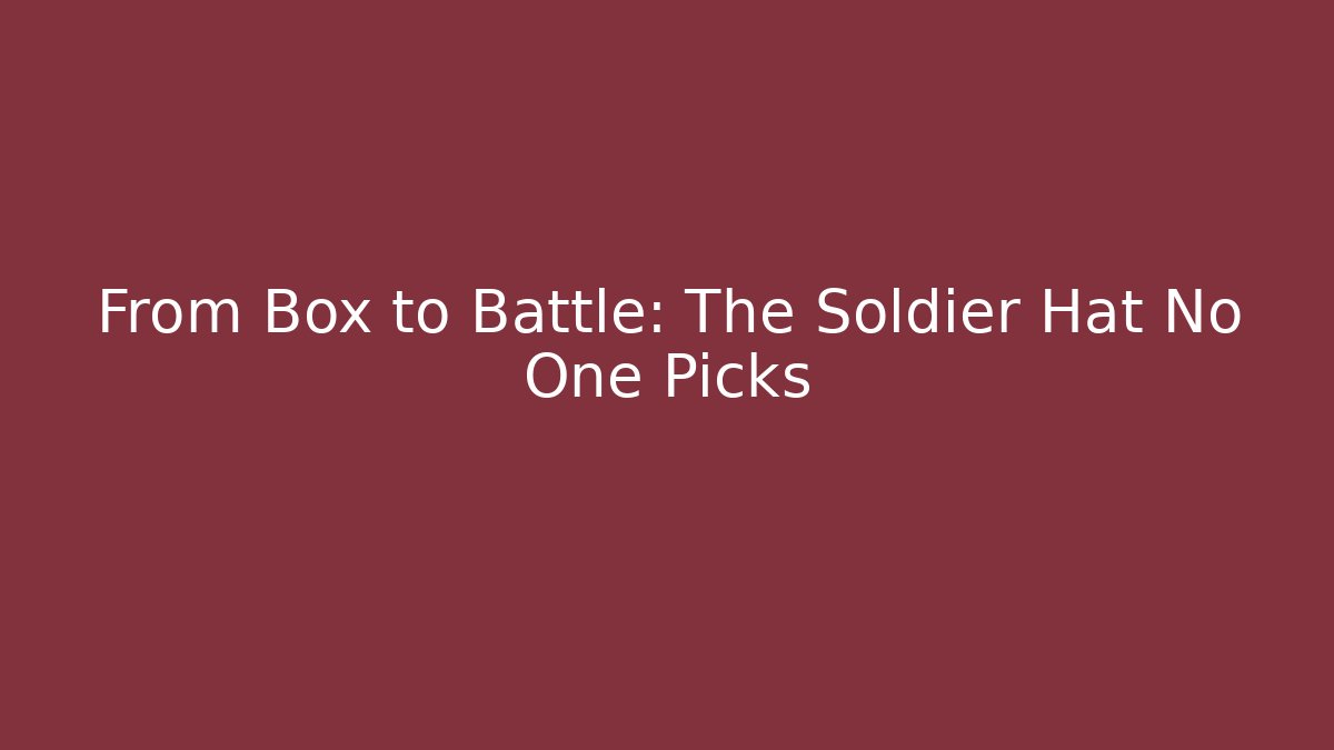 From Box to Battle: The Soldier Hat No One Picks - Critter Realm