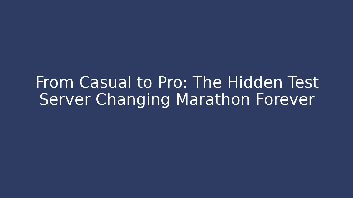 From Casual to Pro: The Hidden Test Server Changing Marathon Forever