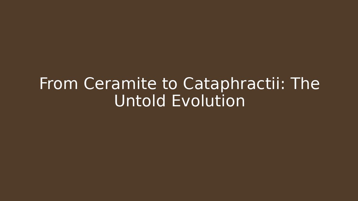 From Ceramite to Cataphractii: The Untold Evolution
