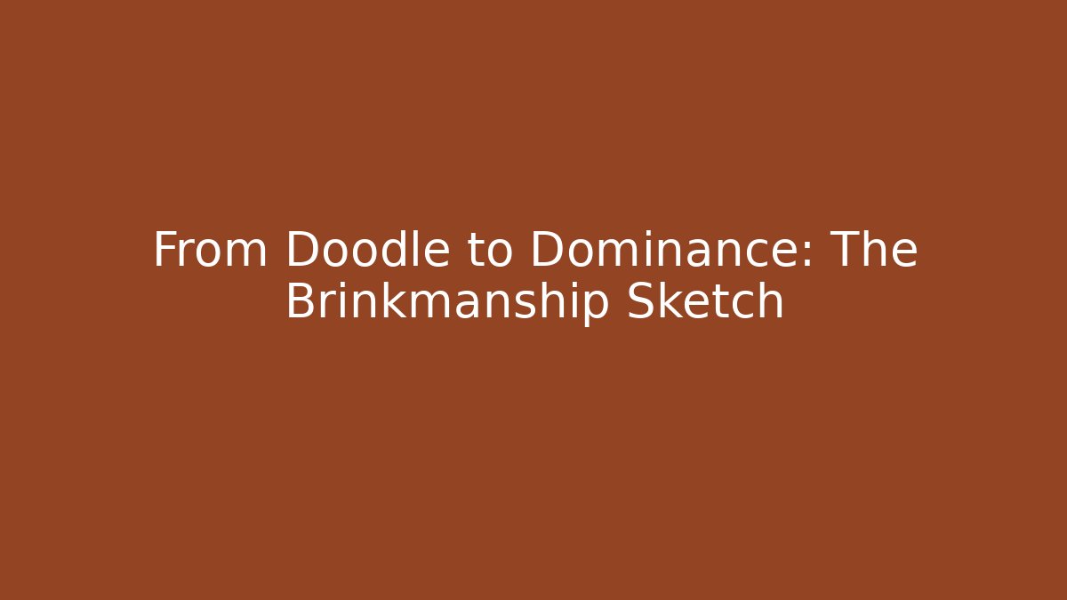 From Doodle to Dominance: The Brinkmanship Sketch - Critter Realm