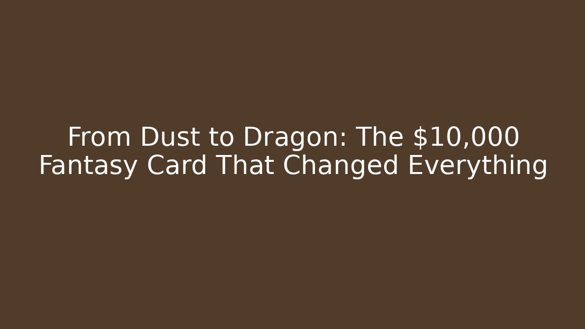 From Dust to Dragon: The $10,000 Fantasy Card That Changed Everything