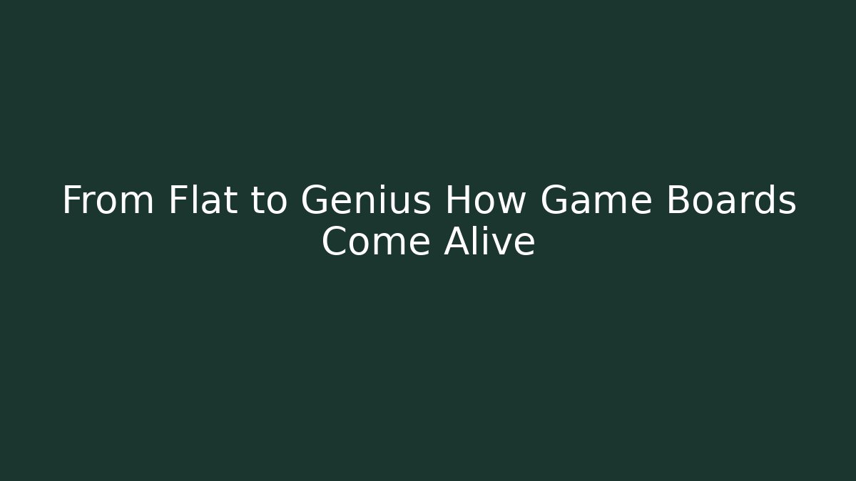 From Flat to Genius How Game Boards Come Alive
