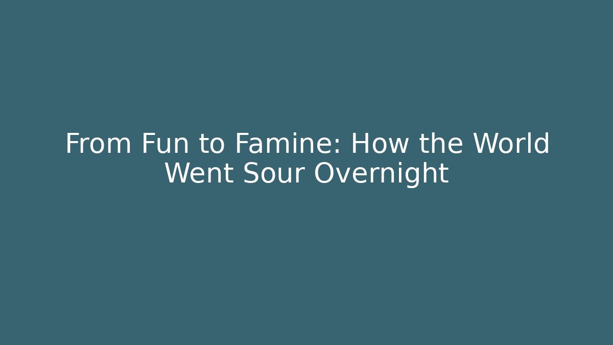 From Fun to Famine: How the World Went Sour Overnight