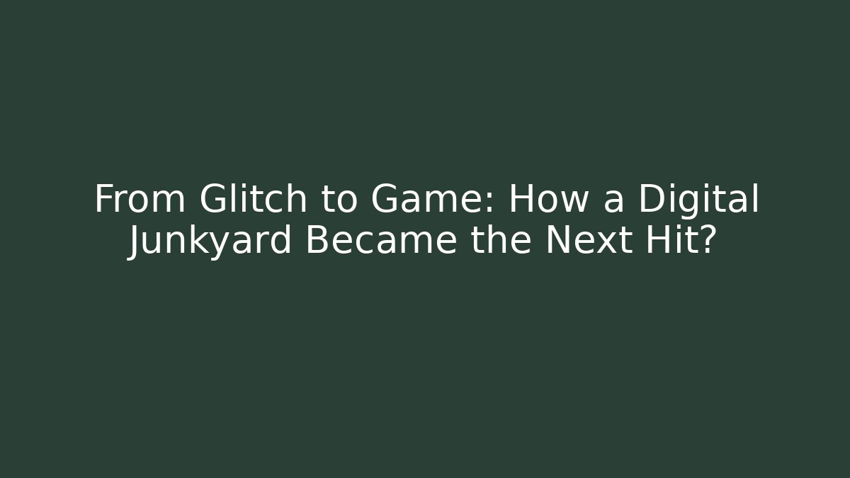 From Glitch to Game: How a Digital Junkyard Became the Next Hit?