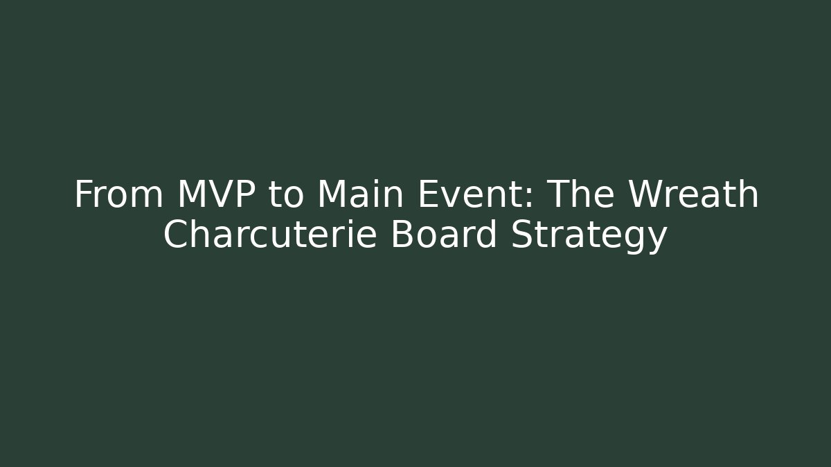 From MVP to Main Event: The Wreath Charcuterie Board Strategy