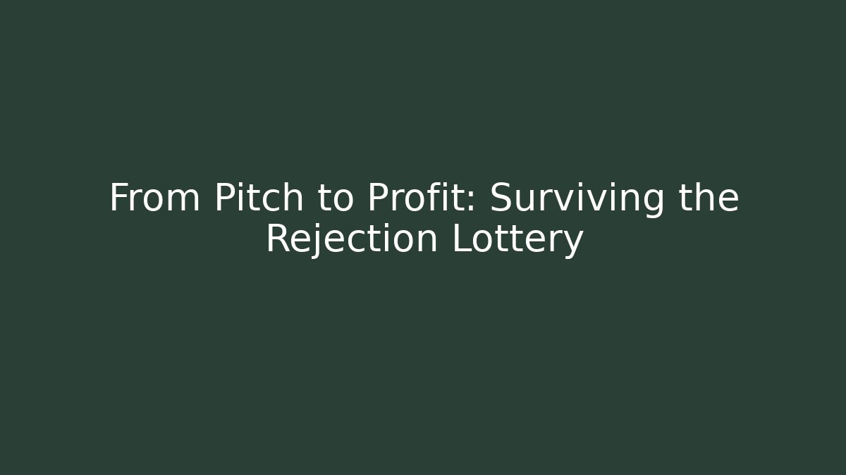 From Pitch to Profit: Surviving the Rejection Lottery