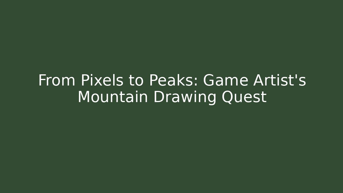 From Pixels to Peaks: Game Artist's Mountain Drawing Quest