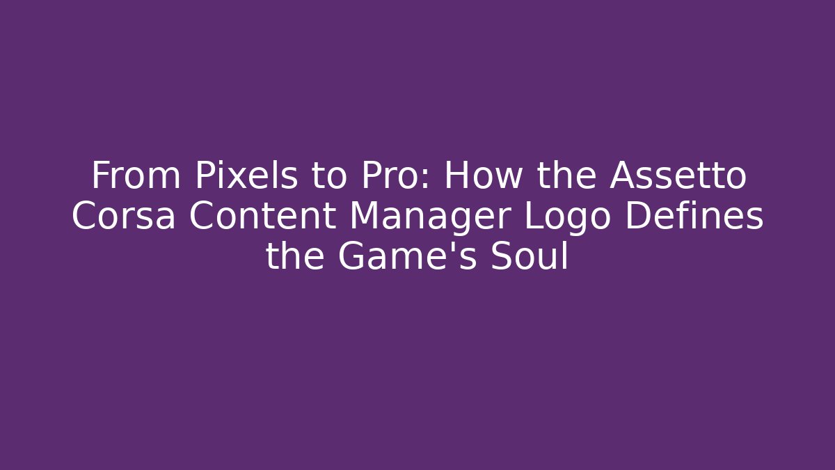 From Pixels to Pro: How the Assetto Corsa Content Manager Logo Defines the Game’s Soul