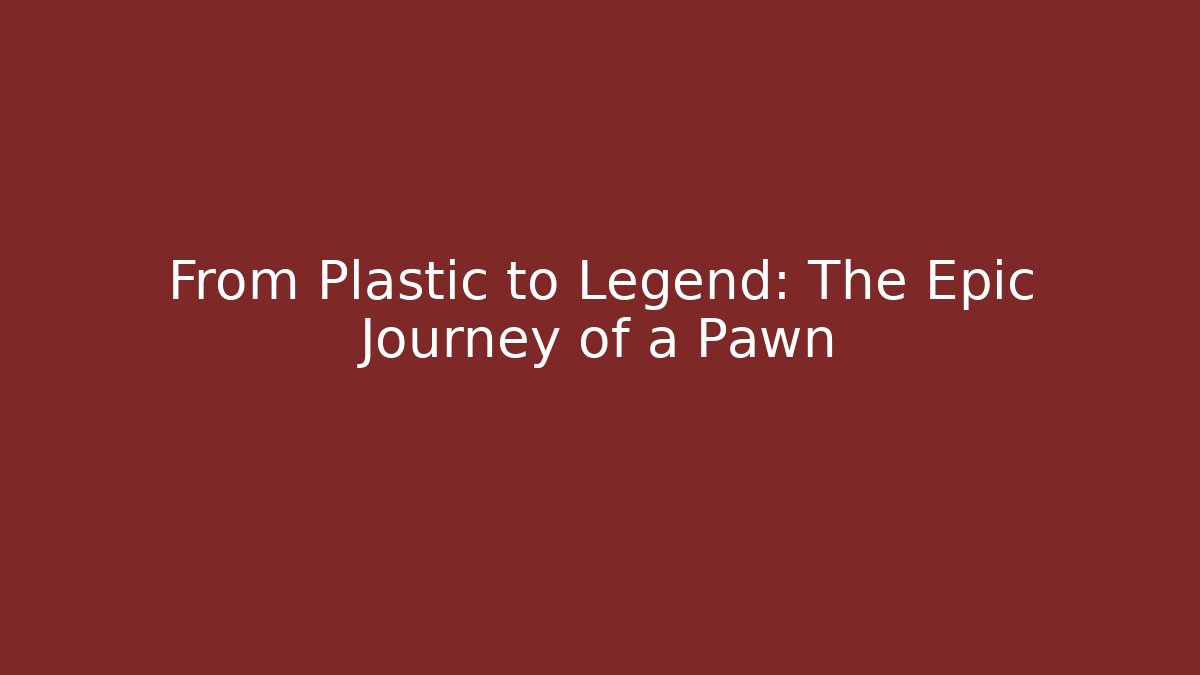 From Plastic to Legend: The Epic Journey of a Pawn