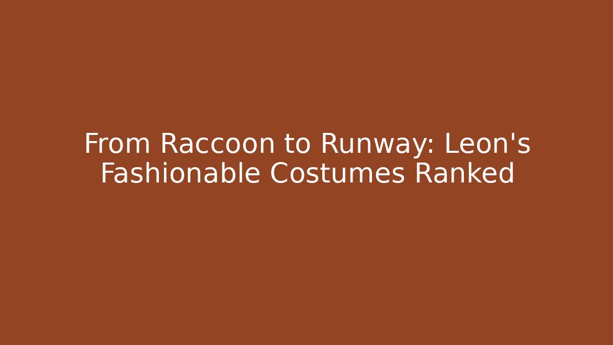 From Raccoon to Runway: Leon's Fashionable Costumes Ranked
