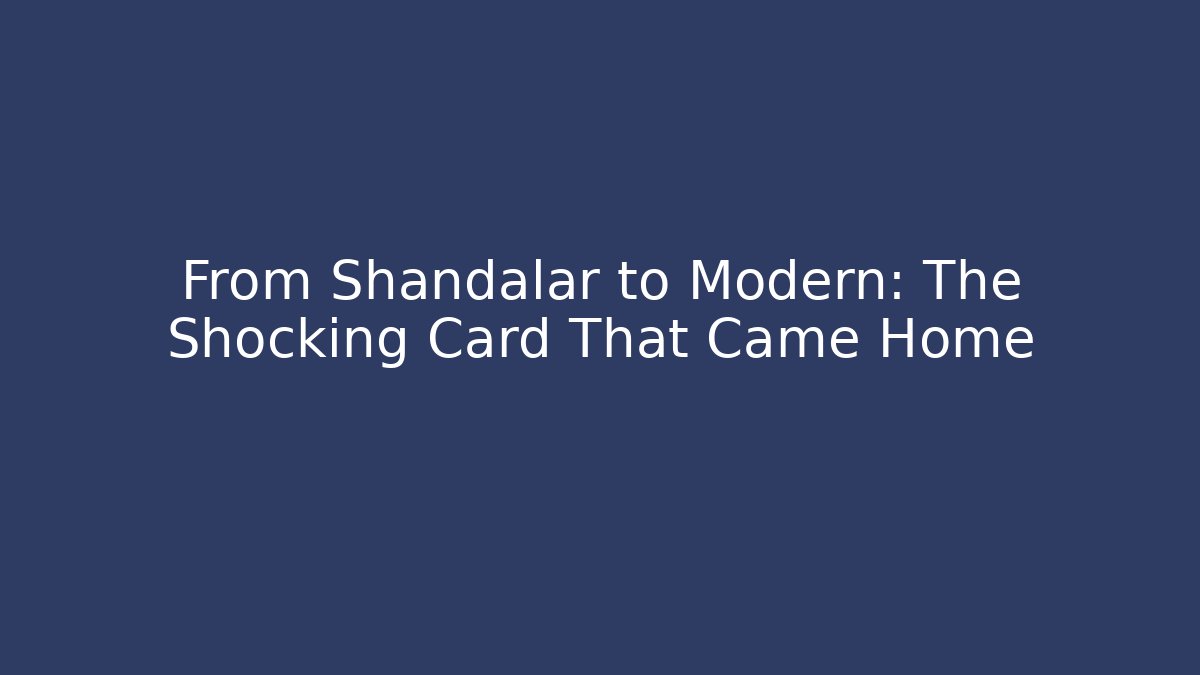 From Shandalar to Modern: The Shocking Card That Came Home