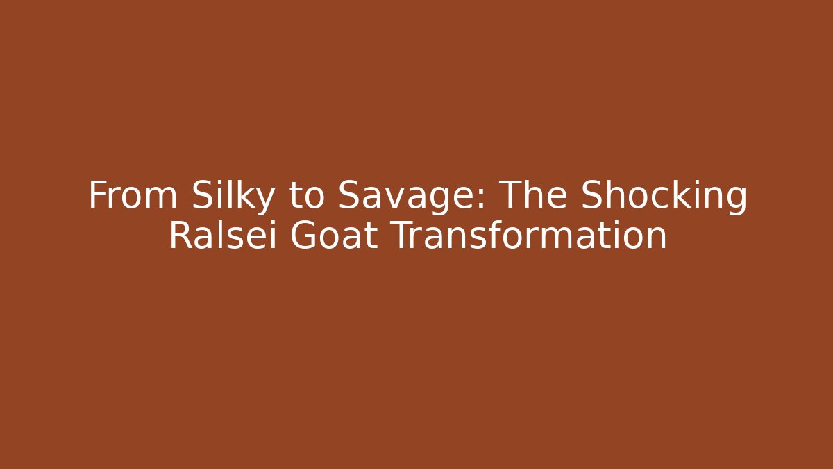 From Silky to Savage: The Shocking Ralsei Goat Transformation