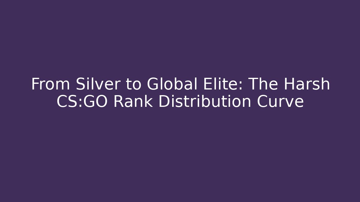 From Silver to Global Elite: The Harsh CS:GO Rank Distribution Curve