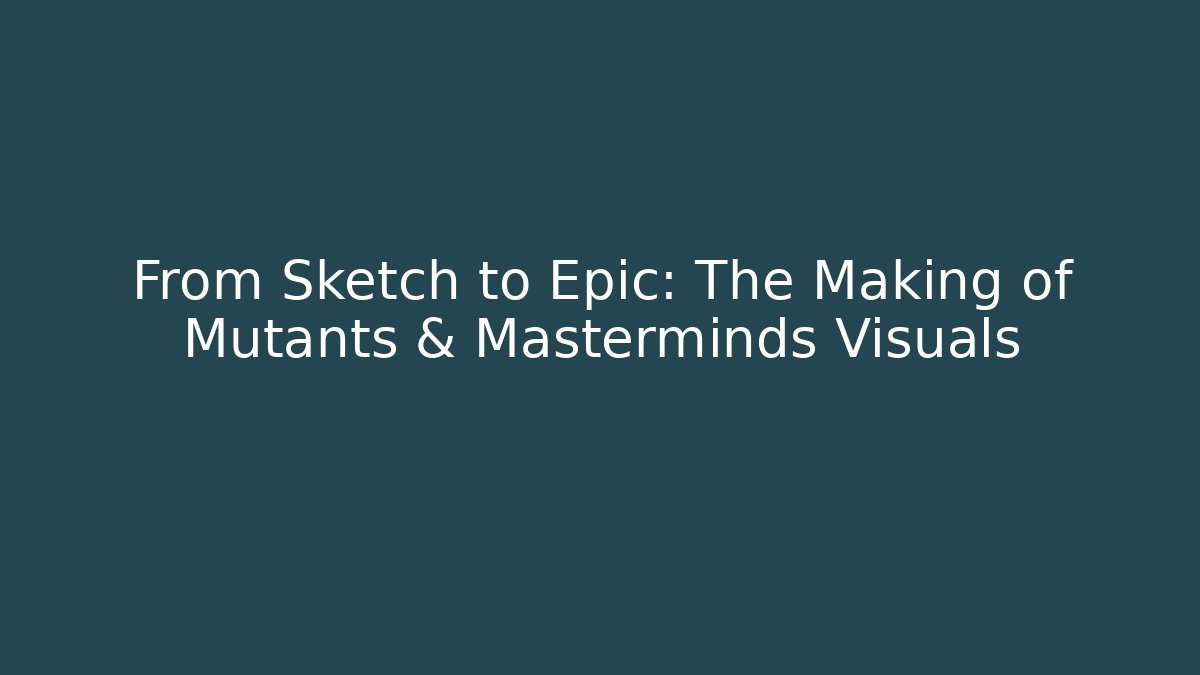 From Sketch to Epic: The Making of Mutants & Masterminds Visuals