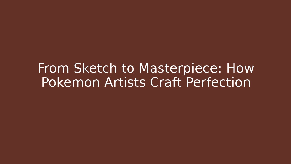From Sketch to Masterpiece: How Pokémon Artists Craft Perfection