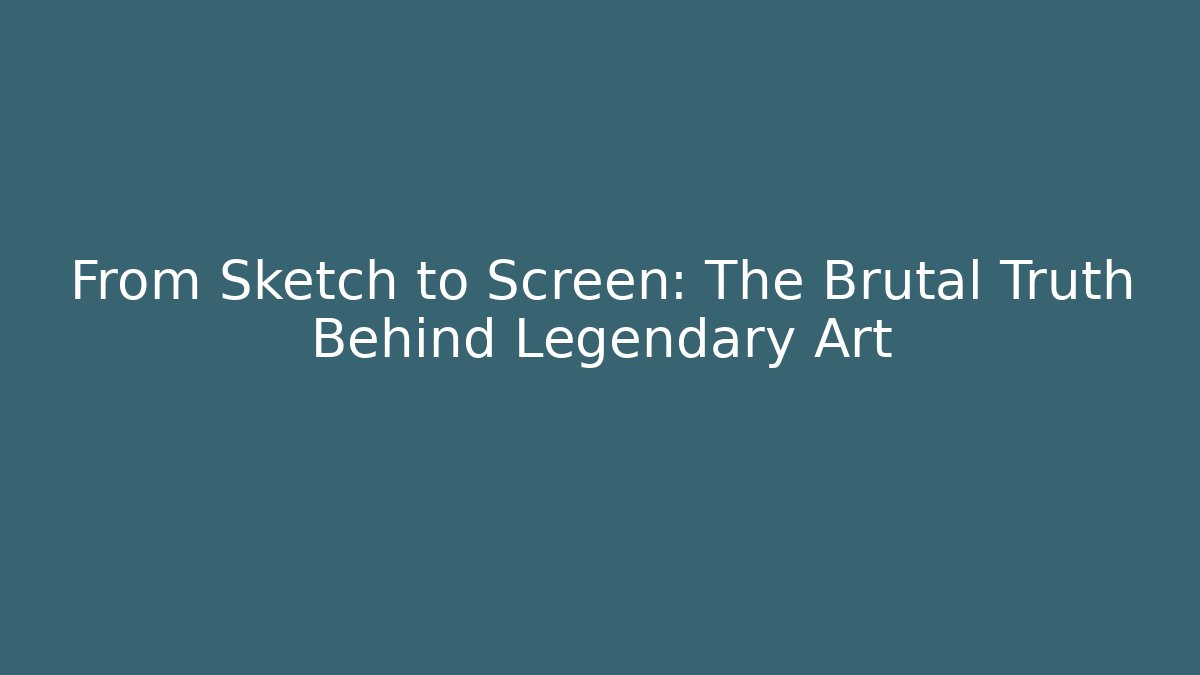 From Sketch to Screen: The Brutal Truth Behind Legendary Art