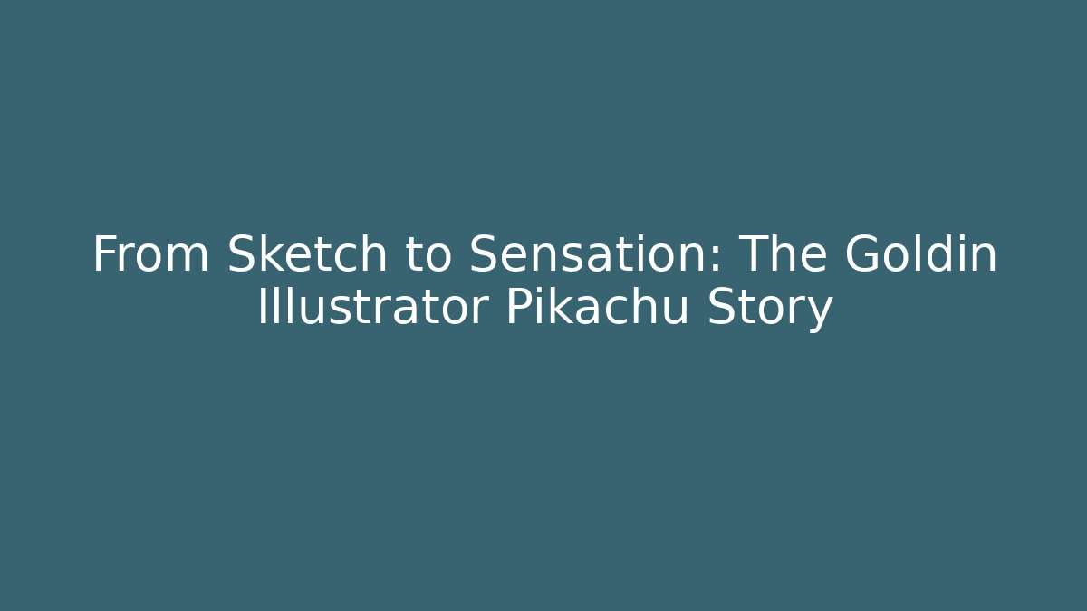 From Sketch to Sensation: The Goldin Illustrator Pikachu Story