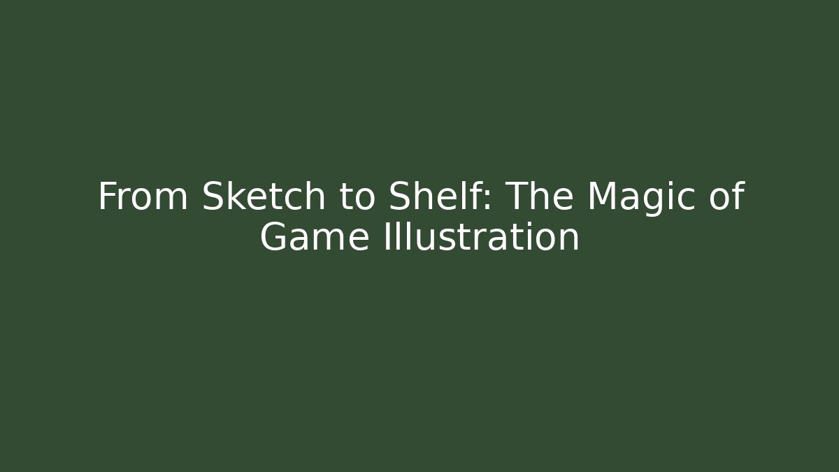From Sketch to Shelf: The Magic of Game Illustration