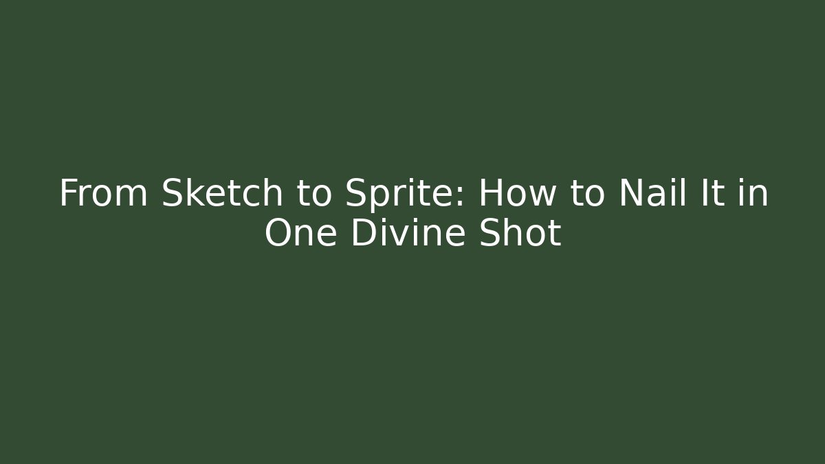 From Sketch to Sprite: How to Nail It in One Divine Shot