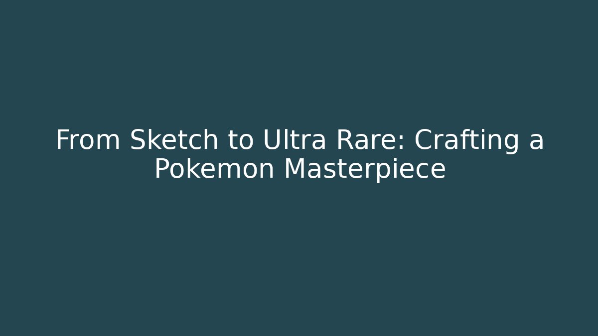 From Sketch to Ultra Rare: Crafting a Pokémon Masterpiece
