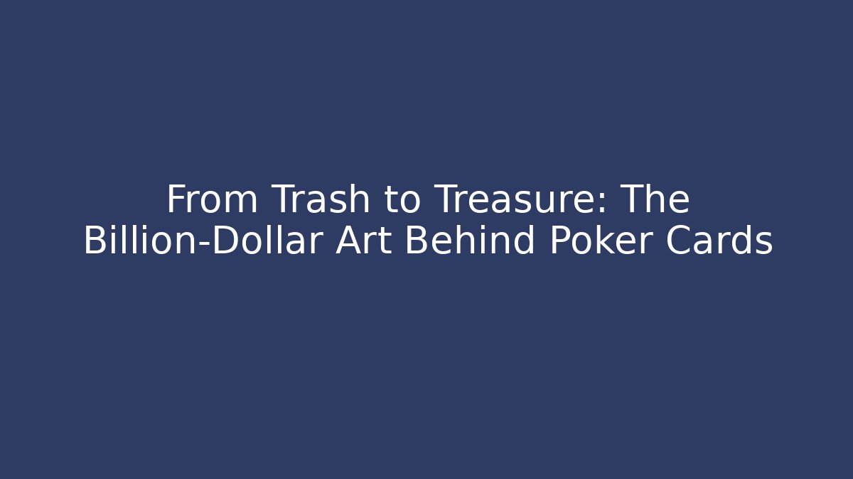 From Trash to Treasure: The Billion-Dollar Art Behind Poker Cards