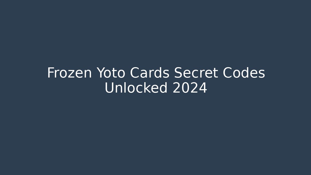 Frozen Yoto Cards Secret Codes Unlocked 2024