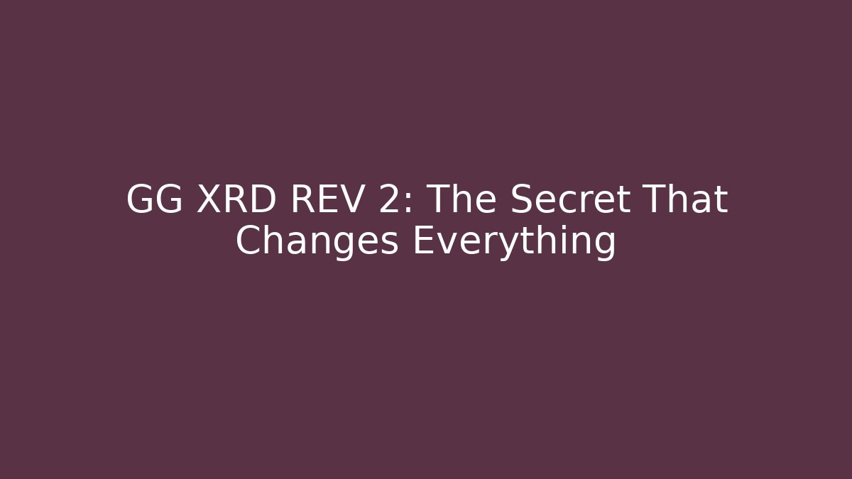 GG XRD REV 2: The Secret That Changes Everything - Critter Realm