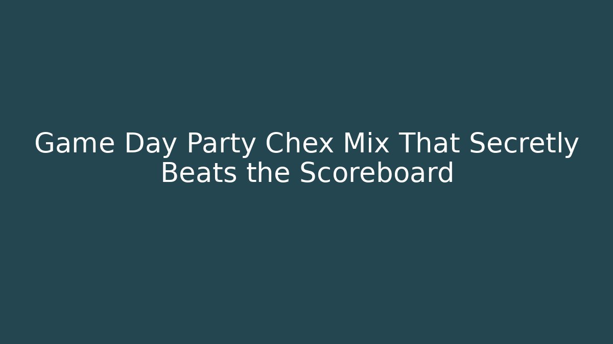 Game Day Party Chex Mix That Secretly Beats the Scoreboard - Critter Realm