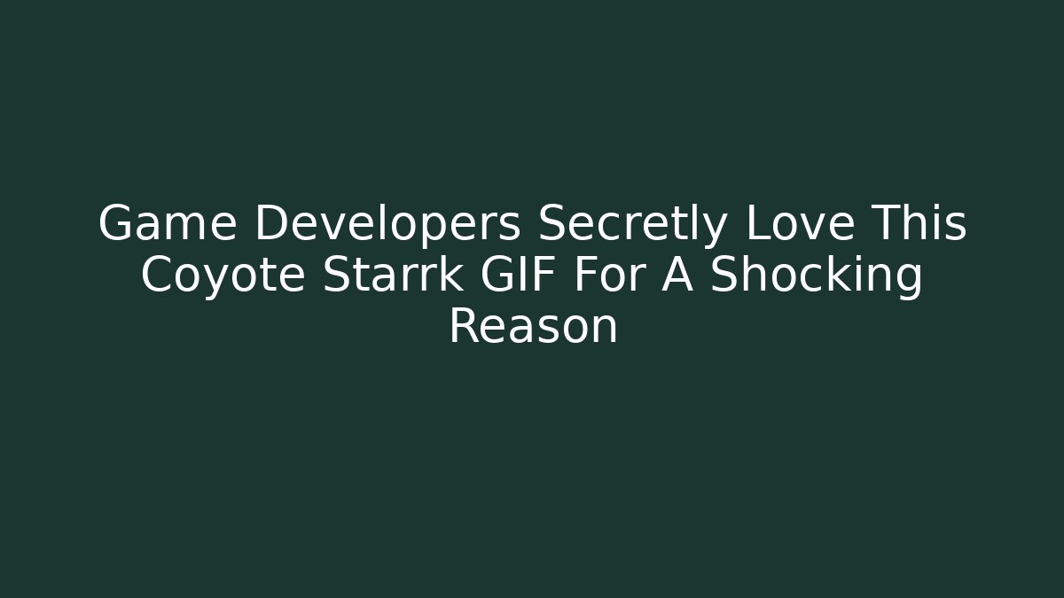 Game Developers Secretly Love This Coyote Starrk GIF For A Shocking Reason