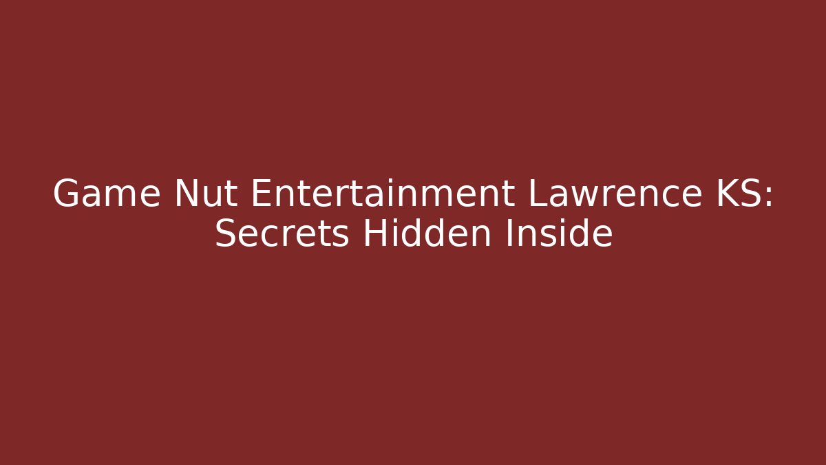 Game Nut Entertainment Lawrence KS: Secrets Hidden Inside - Critter Realm