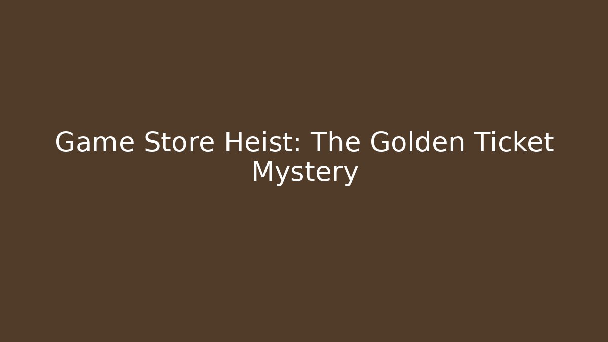 Game Store Heist: The Golden Ticket Mystery