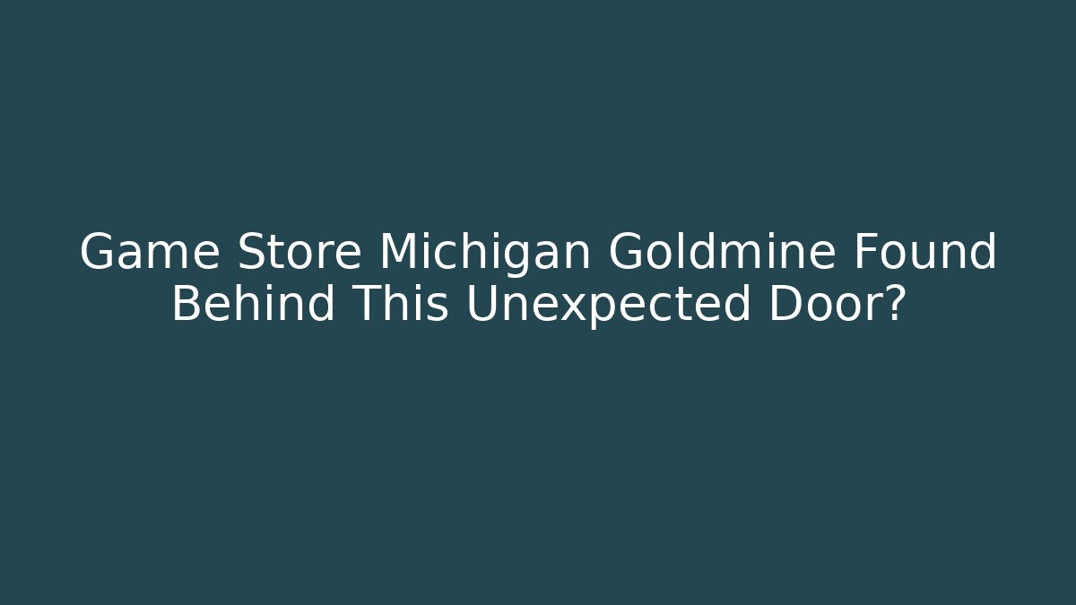 Game Store Michigan Goldmine Found Behind This Unexpected Door?