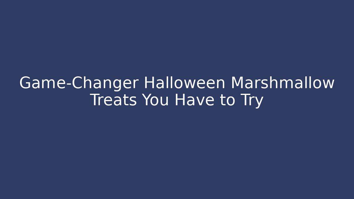 Game-Changer Halloween Marshmallow Treats You Have to Try