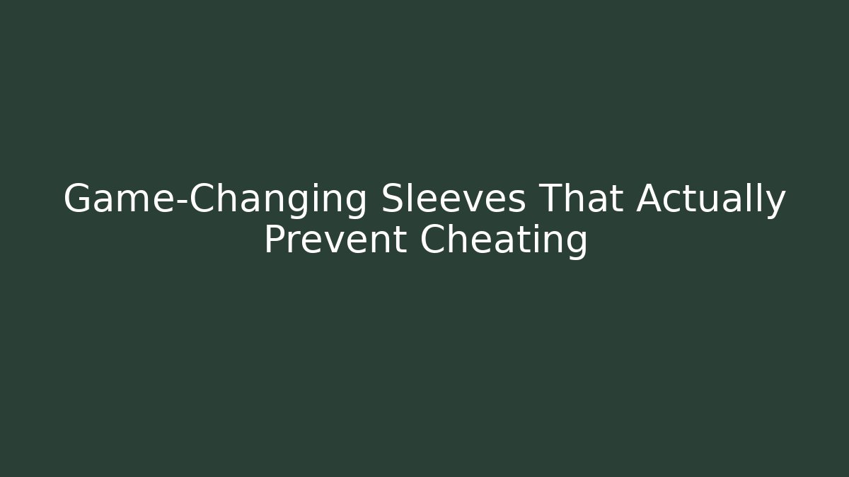Game-Changing Sleeves That Actually Prevent Cheating