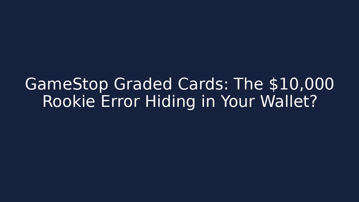 GameStop Graded Cards: The $10,000 Rookie Error Hiding in Your Wallet?