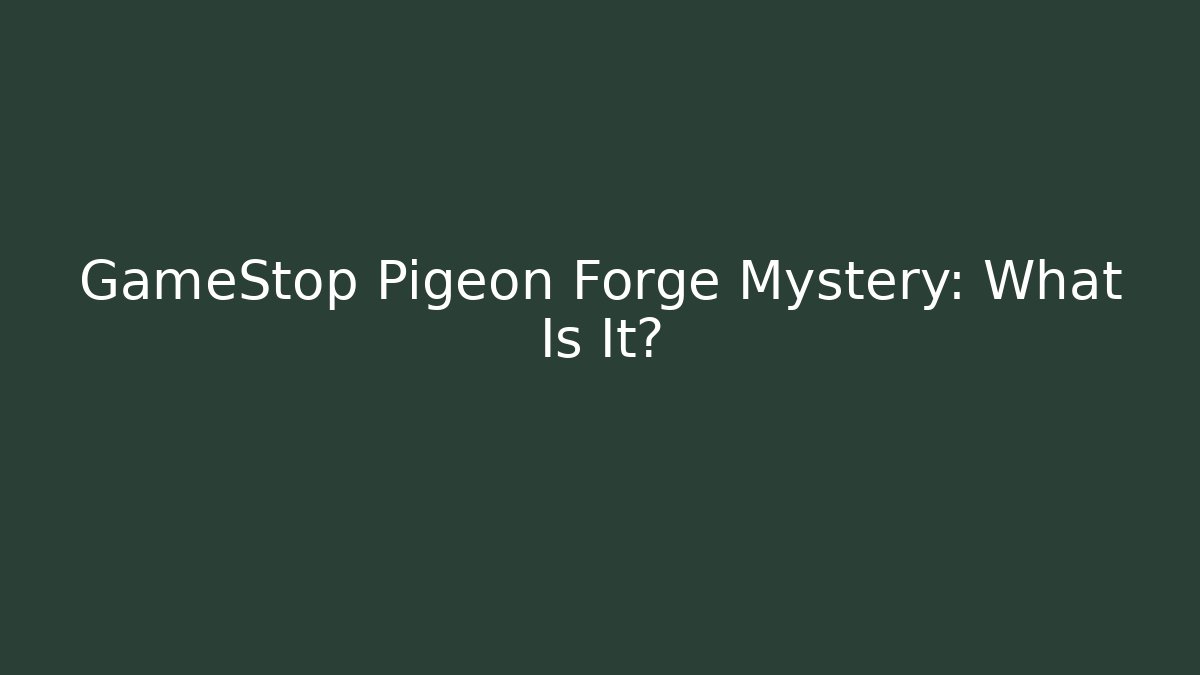 GameStop Pigeon Forge Mystery: What Is It?