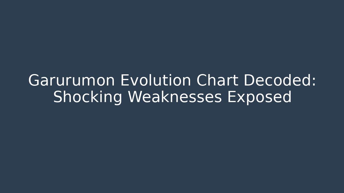 Garurumon Evolution Chart Decoded: Shocking Weaknesses Exposed - Critter Realm