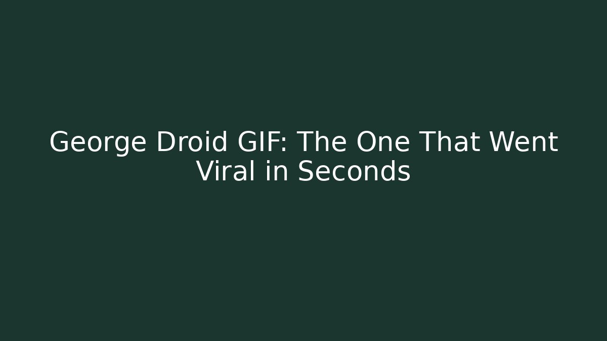 George Droid GIF: The One That Went Viral in Seconds